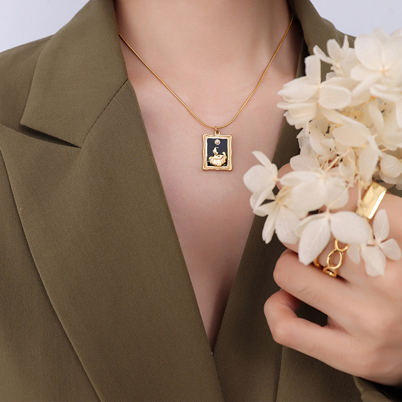 Stargazing Maiden Necklace with Pearl Detail - Vintage Inspired Photo Album