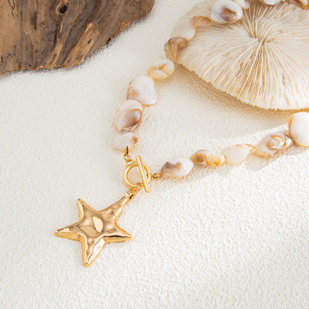 Starfish & Shell Coastal Collarbone Necklace