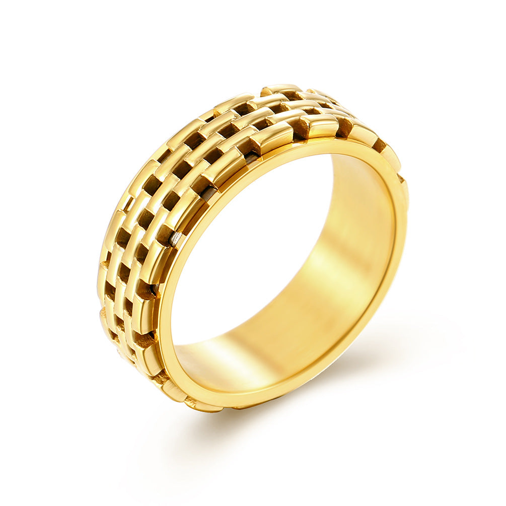 Planderful Rotating Steel Ring For Hip Hop Street Style Enthusiasts Trendsetting Everyday Genie Collection