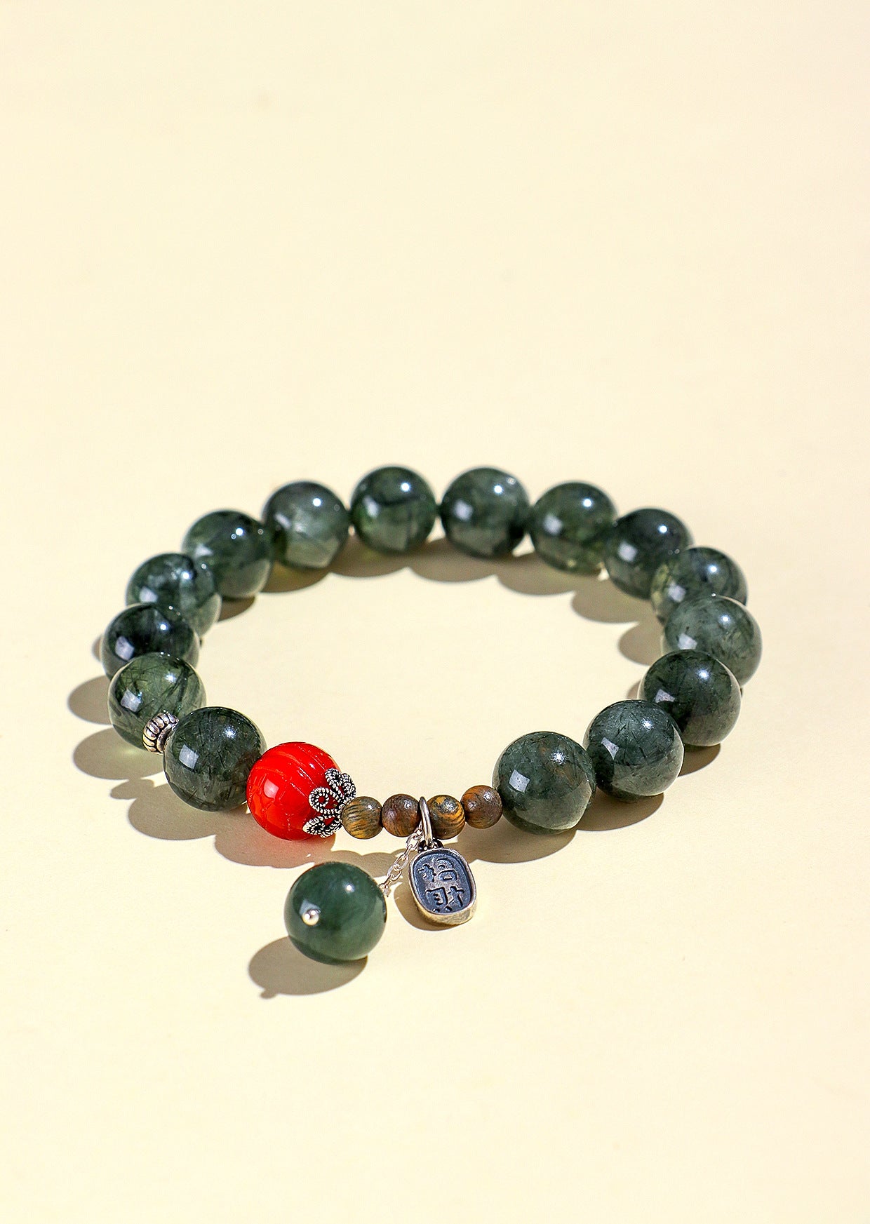 Planderful Fortune's Favor Bracelet – Elegant Natural Crystal and Sandalwood Design