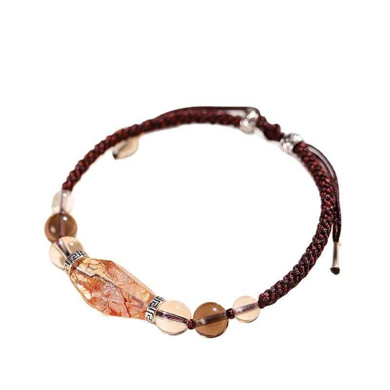 Planderful Fortune's Favor Bracelet – Elegant Hand-Woven Design with Crystals