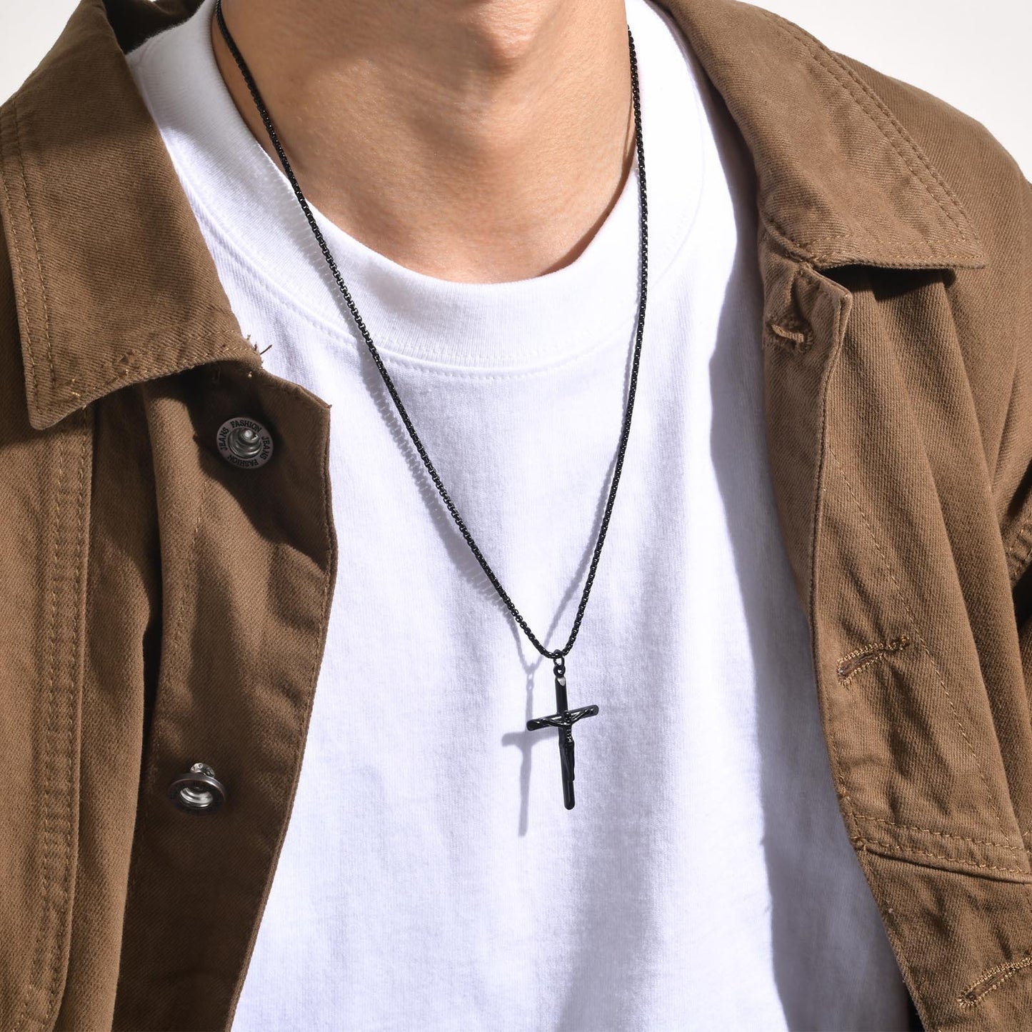 European And American Jewelry Titanium Steel Cross Necklace