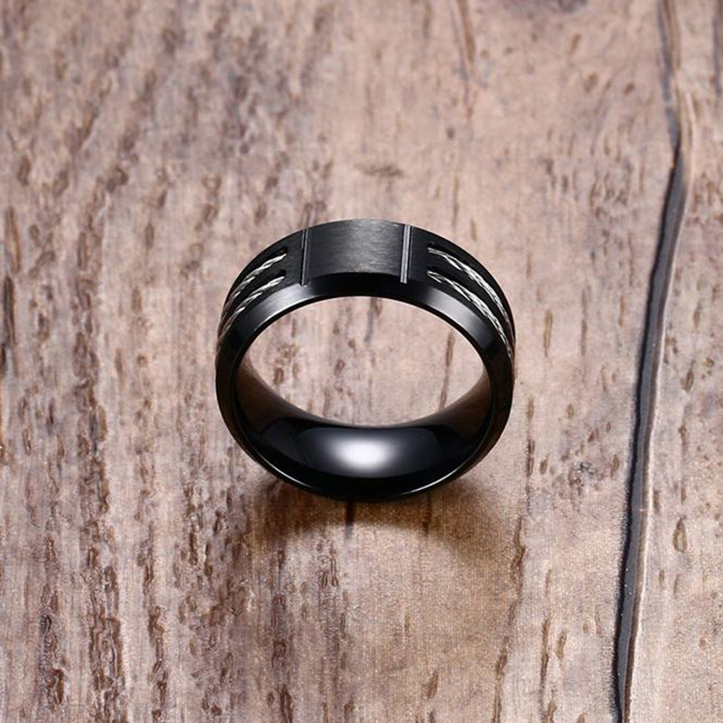9MM Stainless Steel Compass Ring for Men, Amazon Jewelry