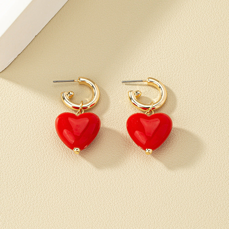 Romantic Red Love Earrings - Vienna Verve Collection
