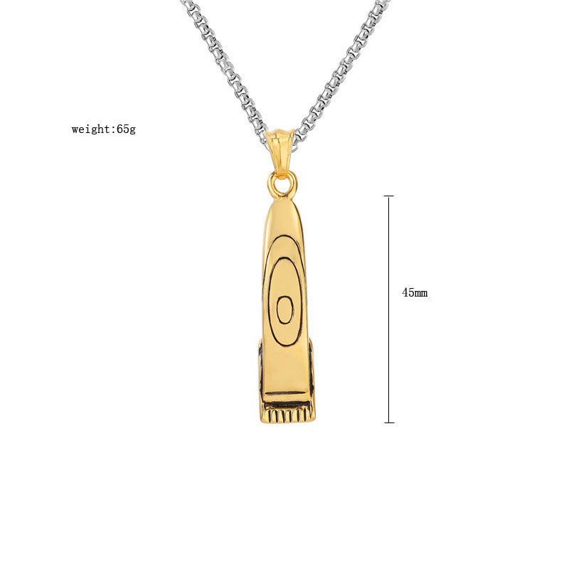 Steel Pendant For Unisex Fashion Timeless Retro Hairdresser Style Planderful Everyday Genie