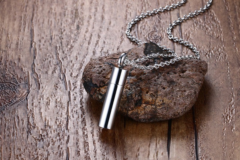 Korean Version Of Fashion Perfume Bottle Pendant 30MM Stainless Steel Medical Logo Pendant For Men
