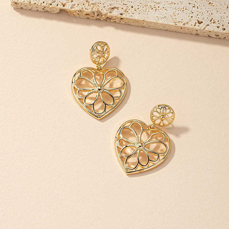 Retro Metal Hollow Five-Star Earrings - Vienna Verve Collection