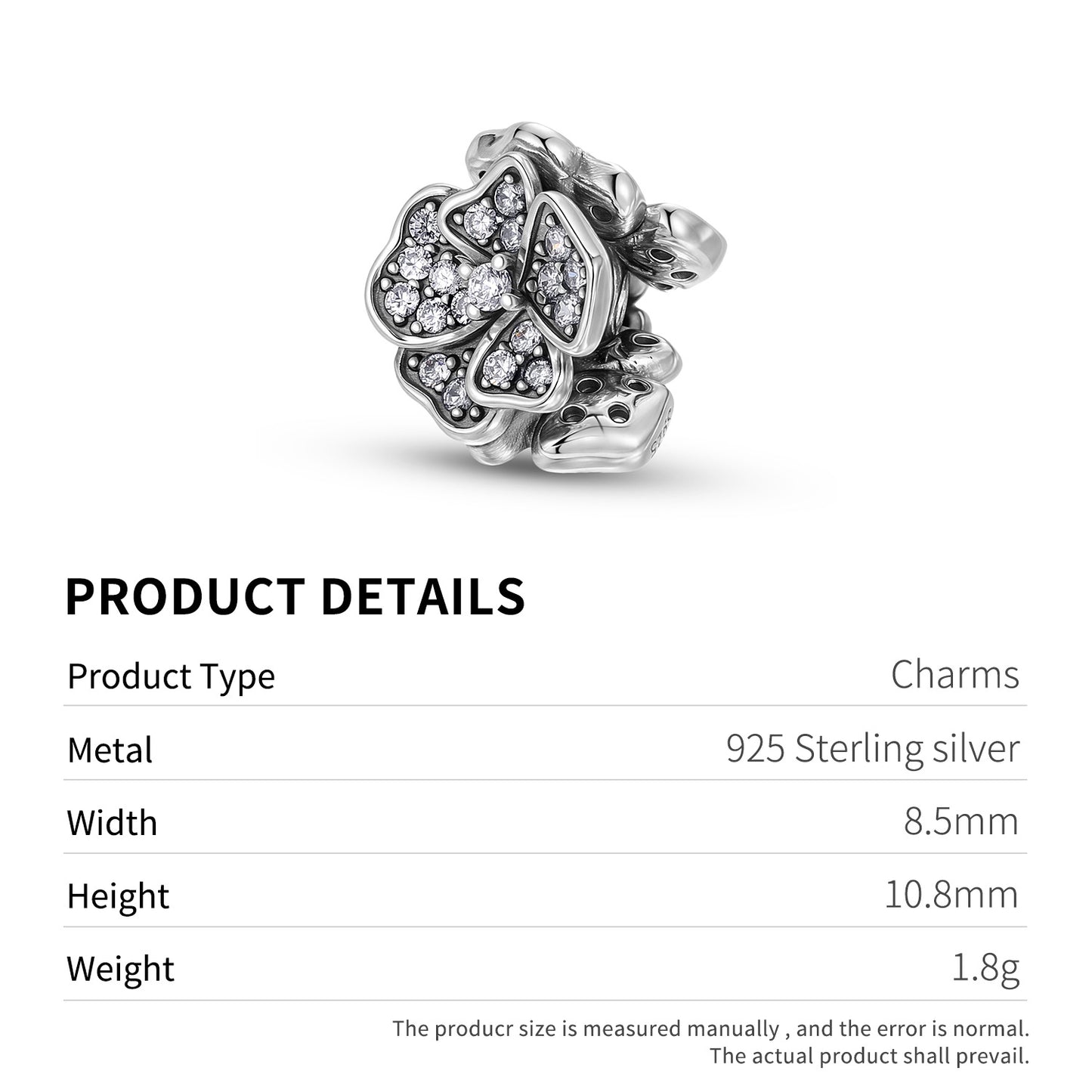 Planderful Jewelry Zircon Flower Beading Pendant