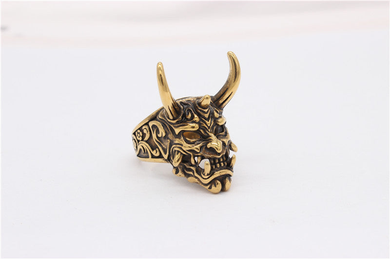 Horned Beast Titanium Steel Ring