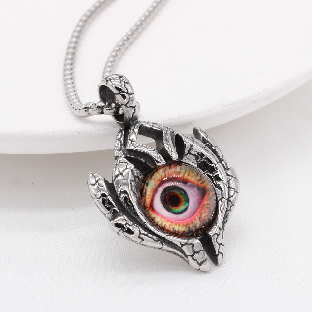 Planderful Titanium Steel Eye Of Providence Pendant Unisex Bold Protection Statement Jewelry For Men And Women