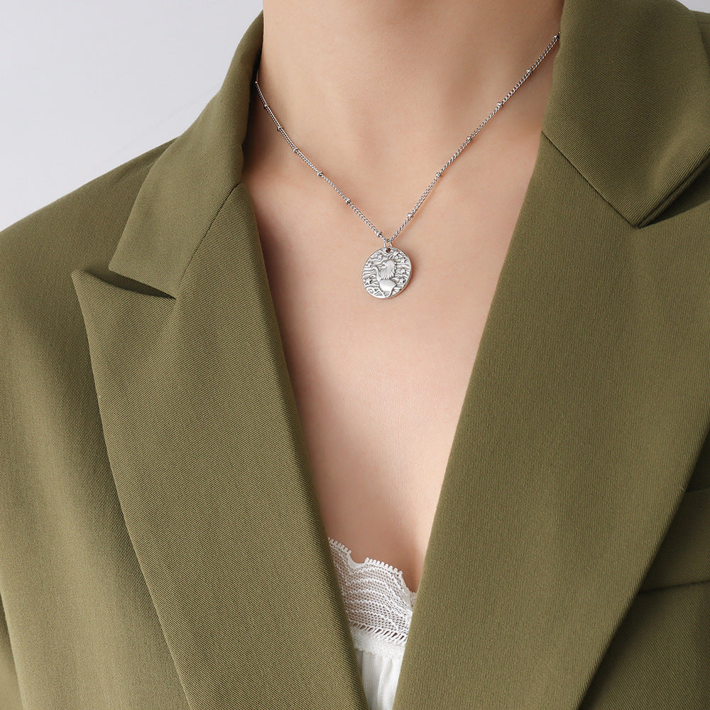 Divine Guardian Gold-Plated Necklace crafted from Titanium Steel