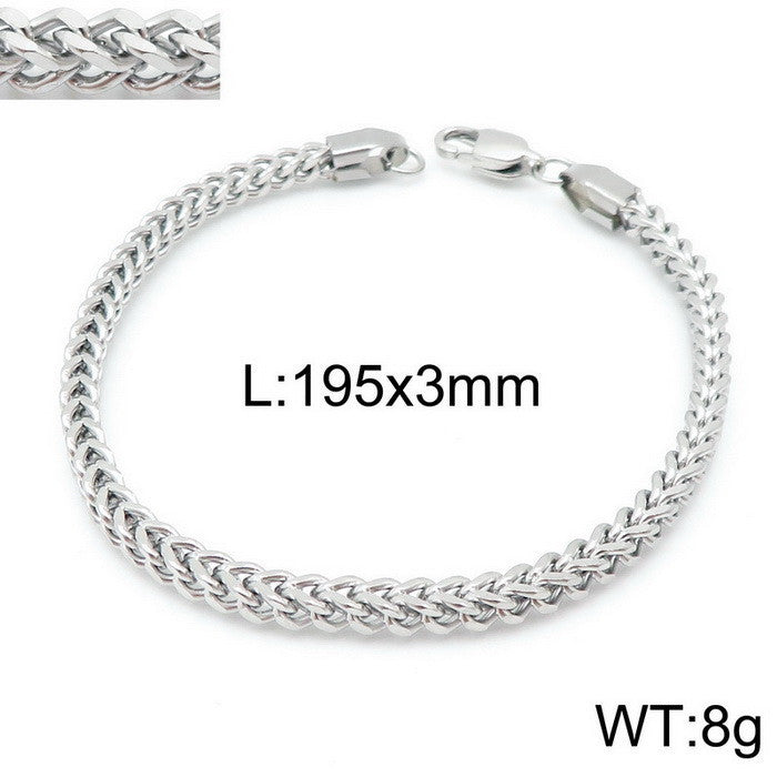 Planderful Stainless Steel Chain Bracelet For Men High End
