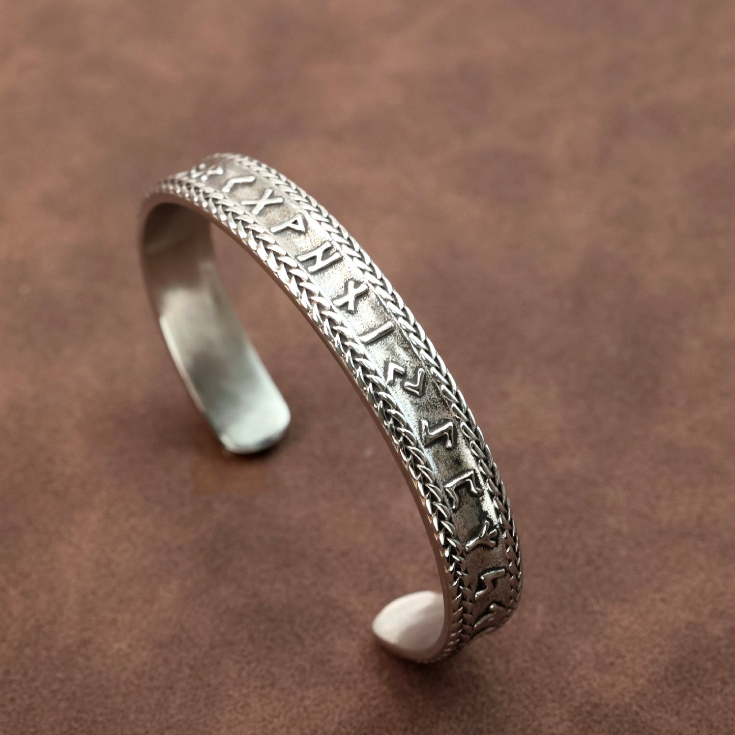 Planderful Viking Rune Bracelet Unisex Stainless Steel Open C Design 26 Rune For Men And Women