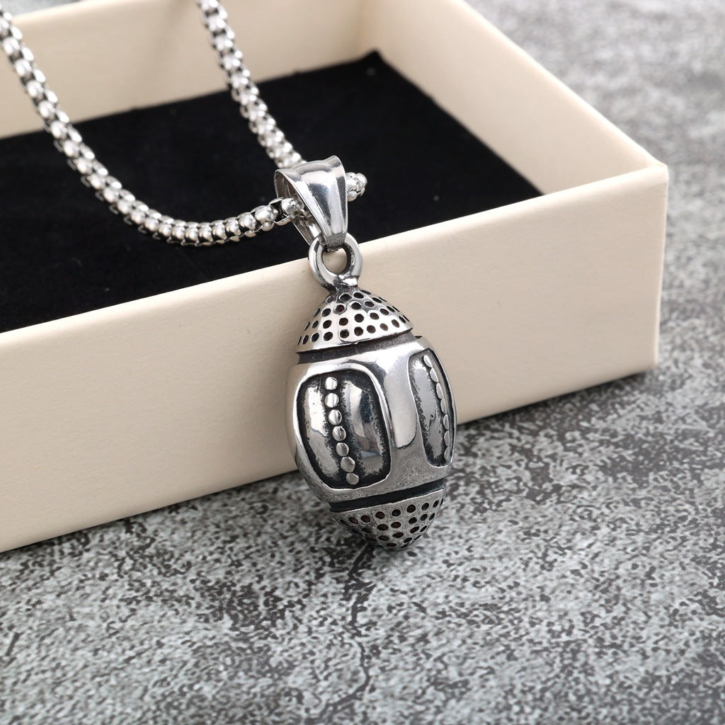 Vintage Stainless Steel Pendant Necklace