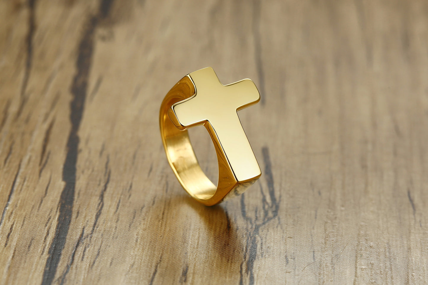 Titanium Steel Popular Jewelry Cross Casting Ring Wholesale