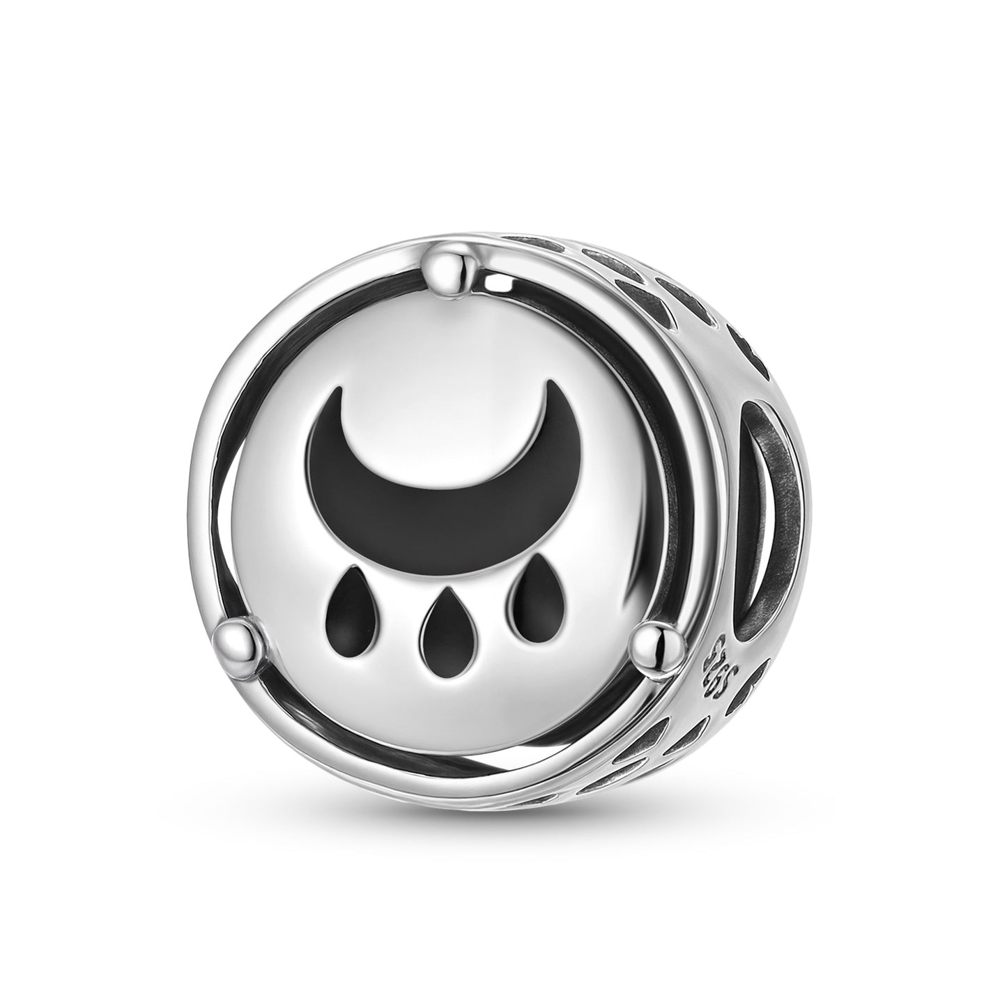 Planderful Jewelry Moon Blessing Beaded Bracelet In Sterling Silver S925 Pendant