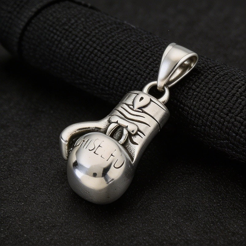 Casual Sports Fitness Pendant Retro Canvas Shoes Boxing Gloves Barbell Stainless Steel Men's Necklace