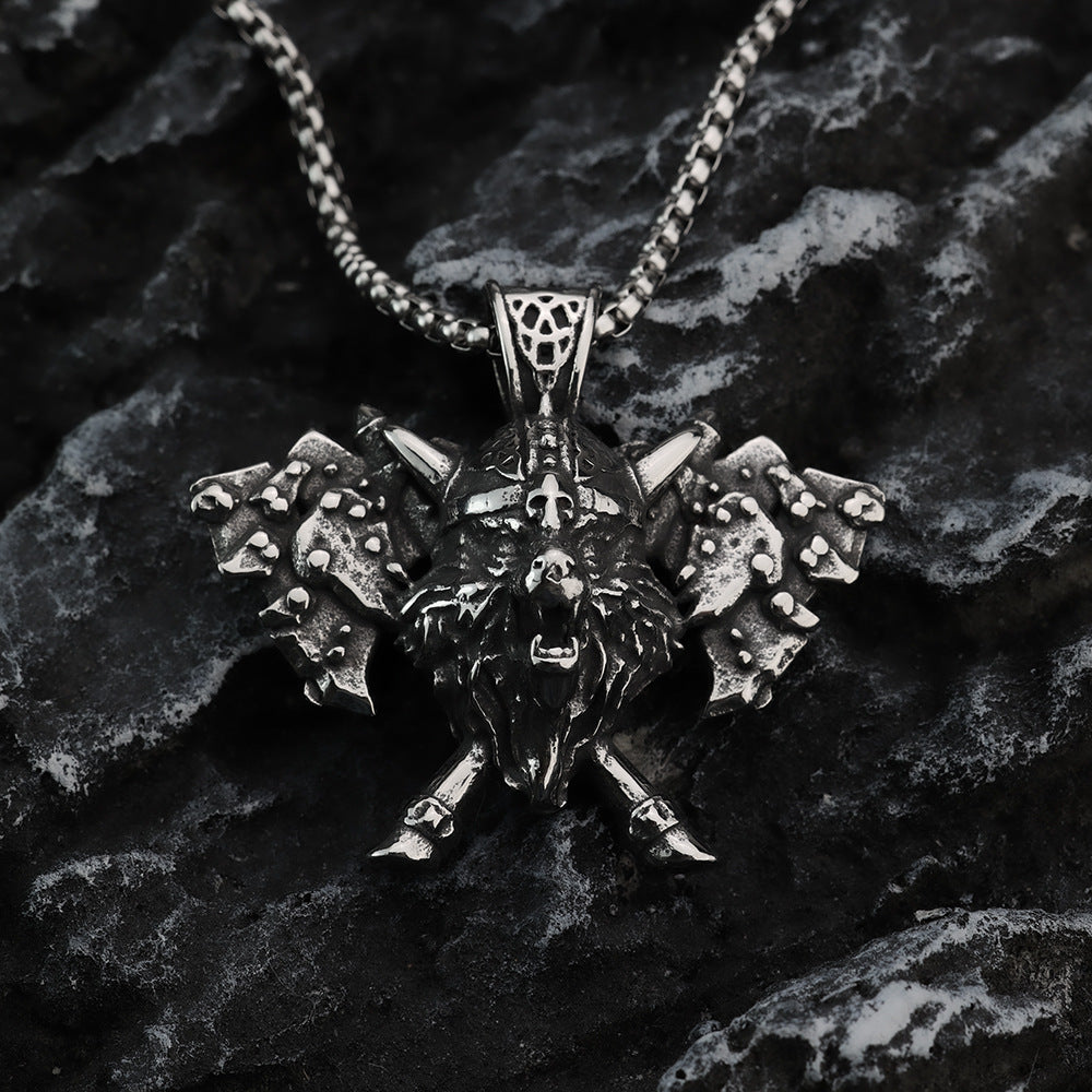 European And American Retro Stainless Steel Men's Pendant Necklace