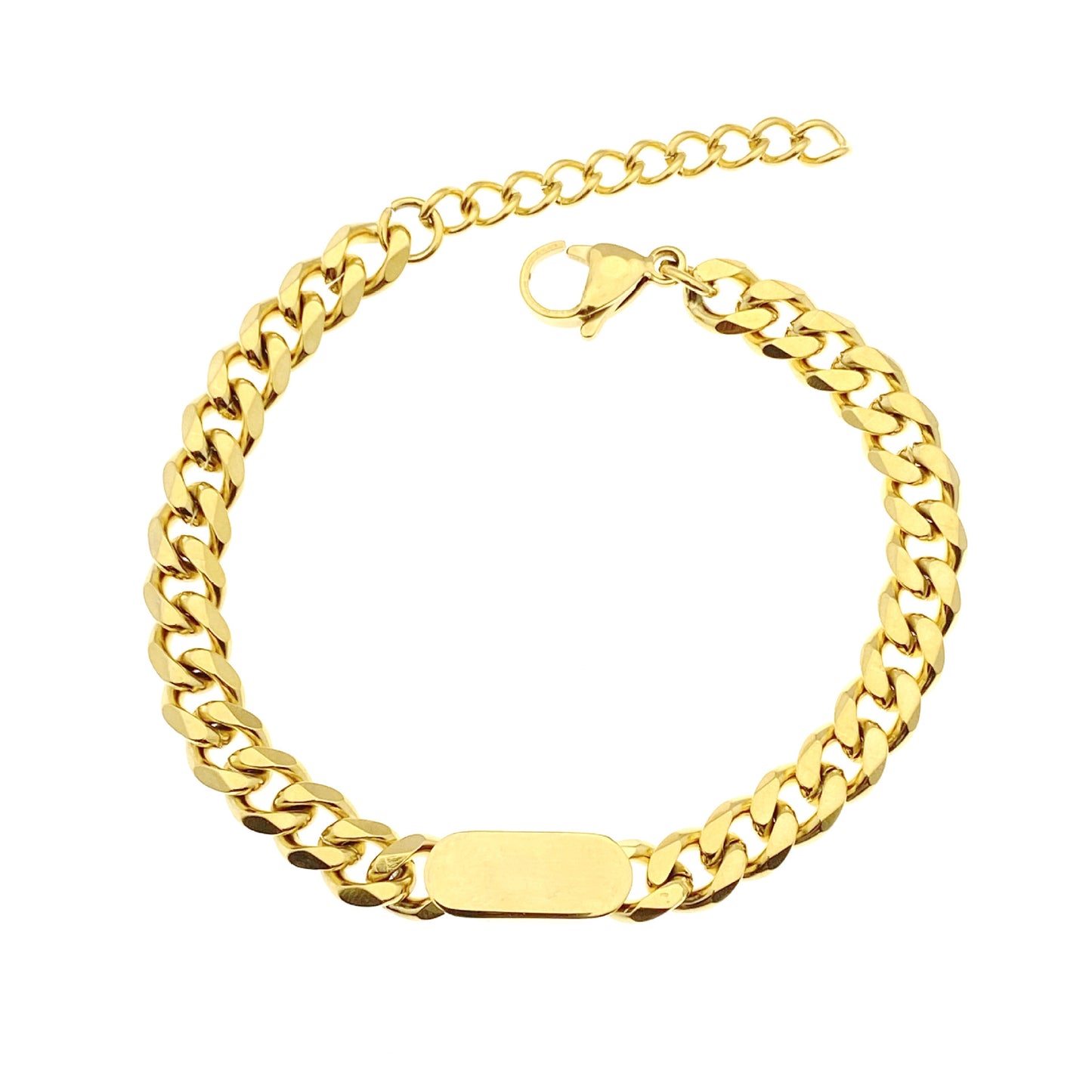 Planderful Jewelry Gold Steel Chain Necklace for Men