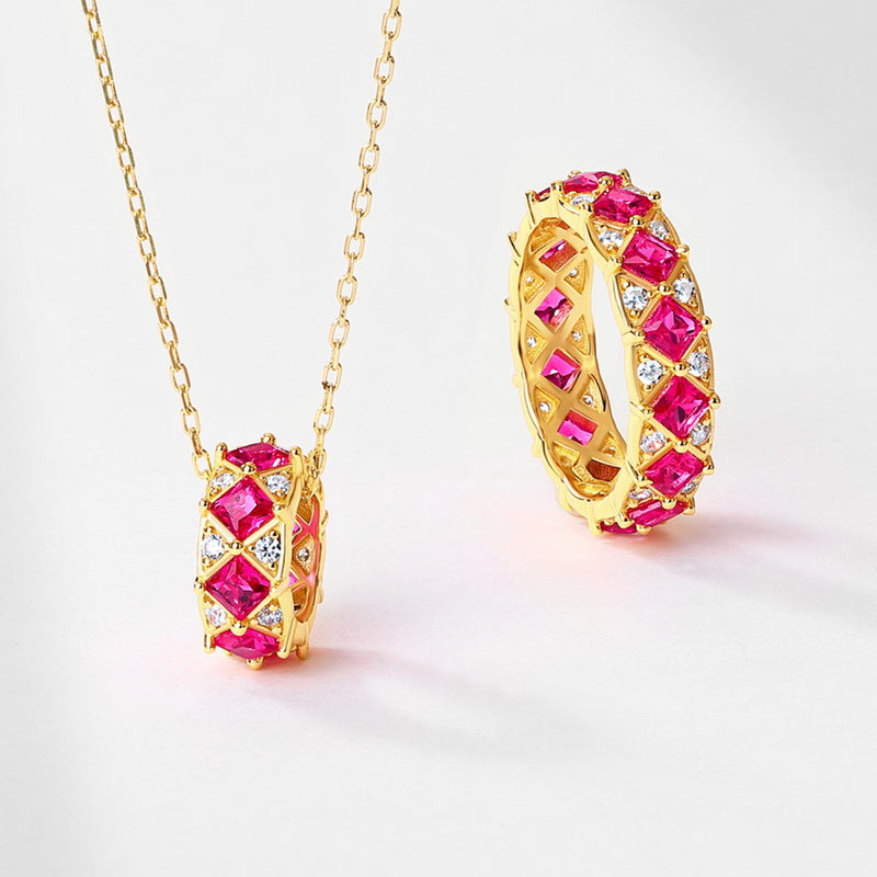 S925 Sterling Silver Gold-Plated Pendant Necklace