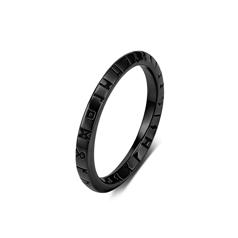 Viking Rune Mobius Stainless Steel Ring