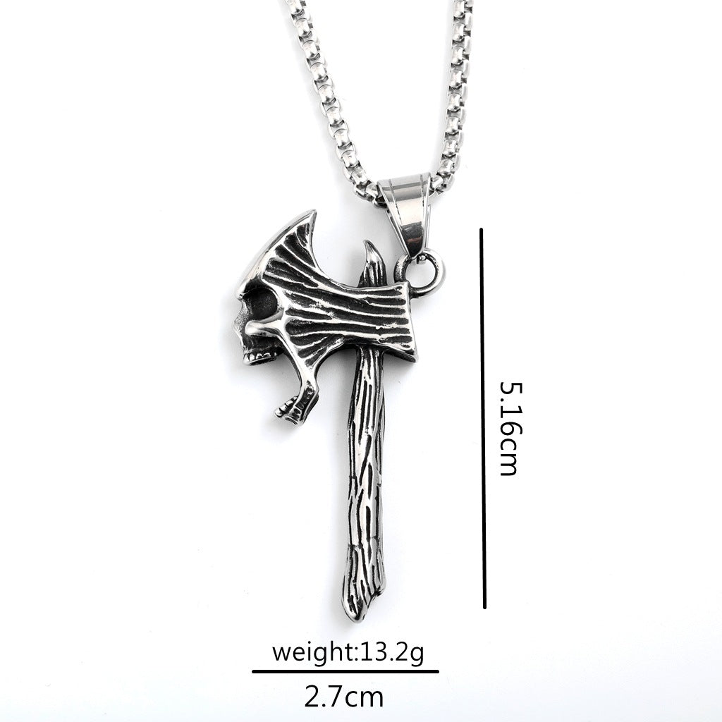Punk Skull Stainless Steel Men's Pendant Necklace