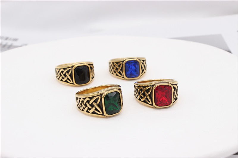 Planderful Viking Celtic Ring Titanium Steel Unisex Protection Charm Everyday Genie