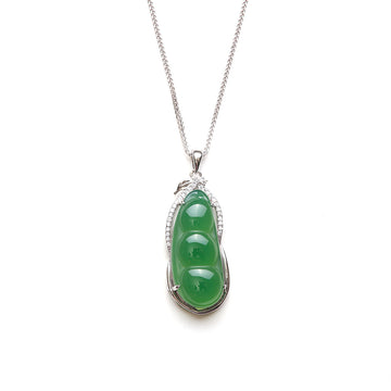 S925 Sterling Silver Natural Chalcedony Necklace