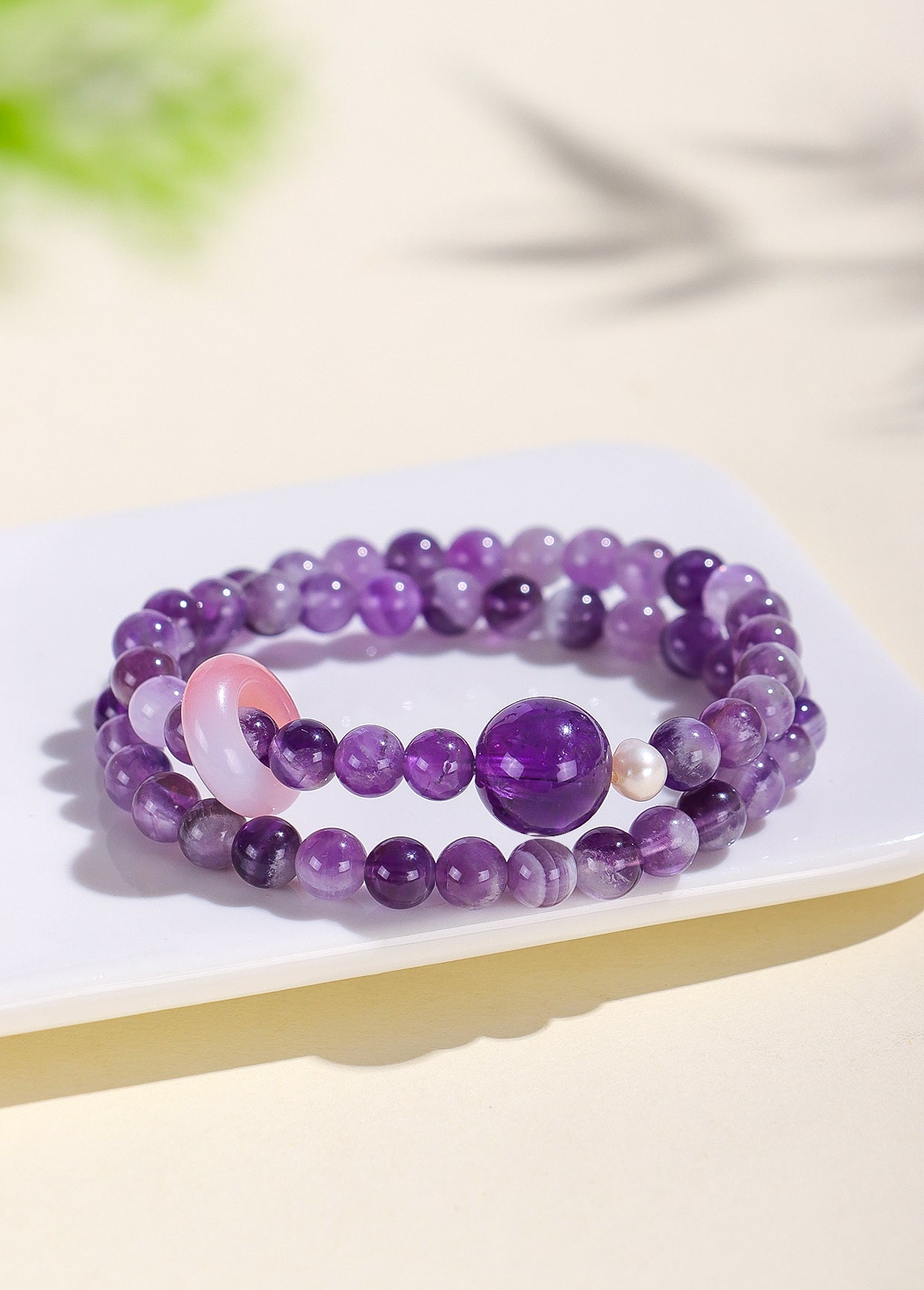 Planderful Fortune's Favor Bracelet – Elegant Agate and Amethyst Design