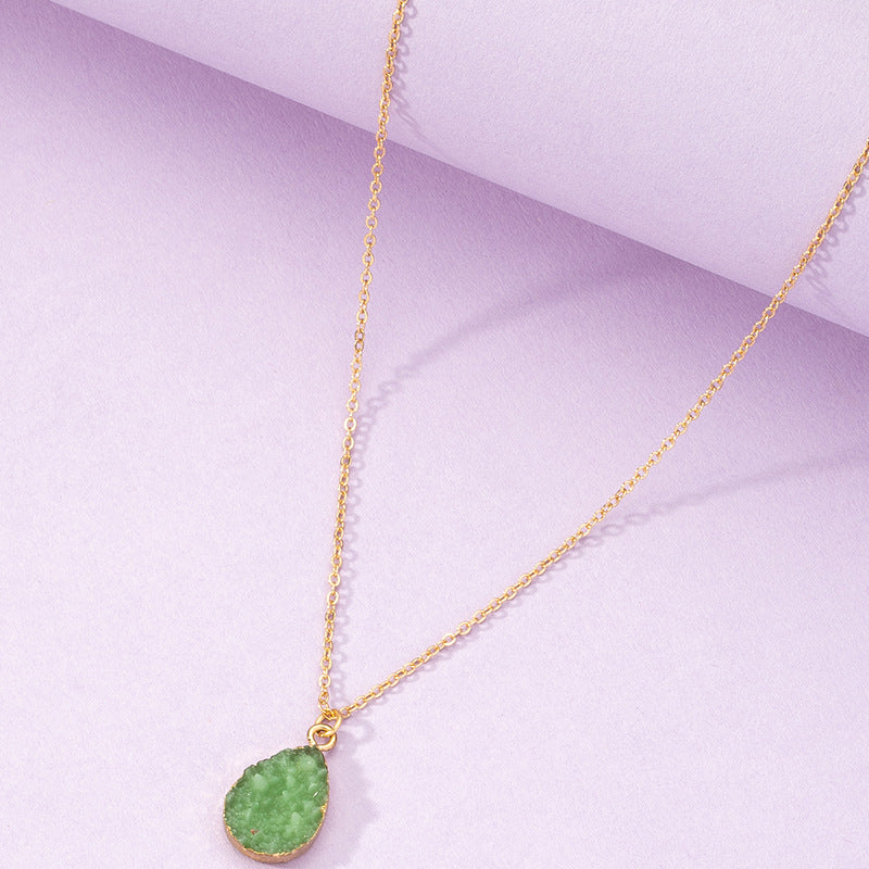 Luxurious Crystal Sprout Necklace with Enamel Detail