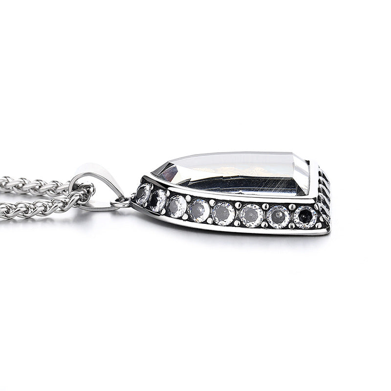Steel Necklace – Statement Zodiac Amulet