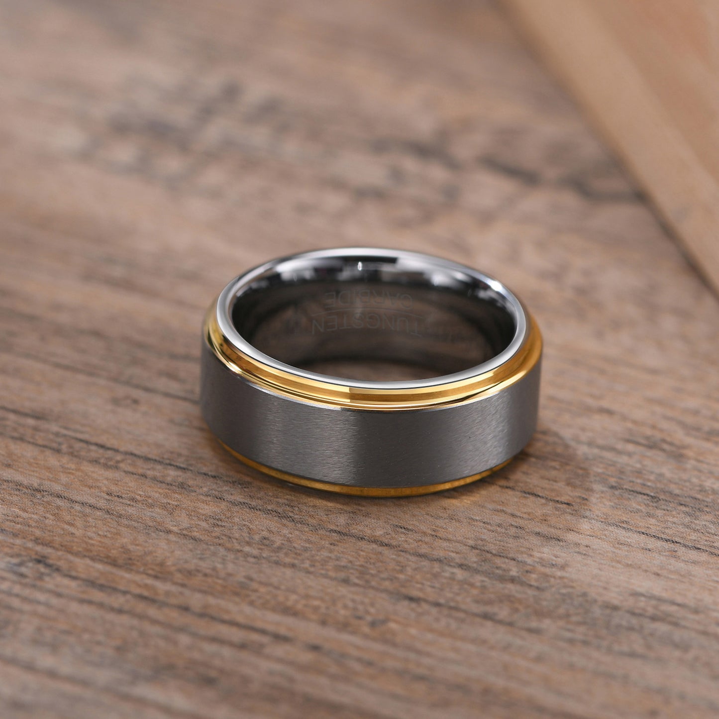 Foreign Trade Jewelry Tungsten Steel Ring Men's Black Blue
