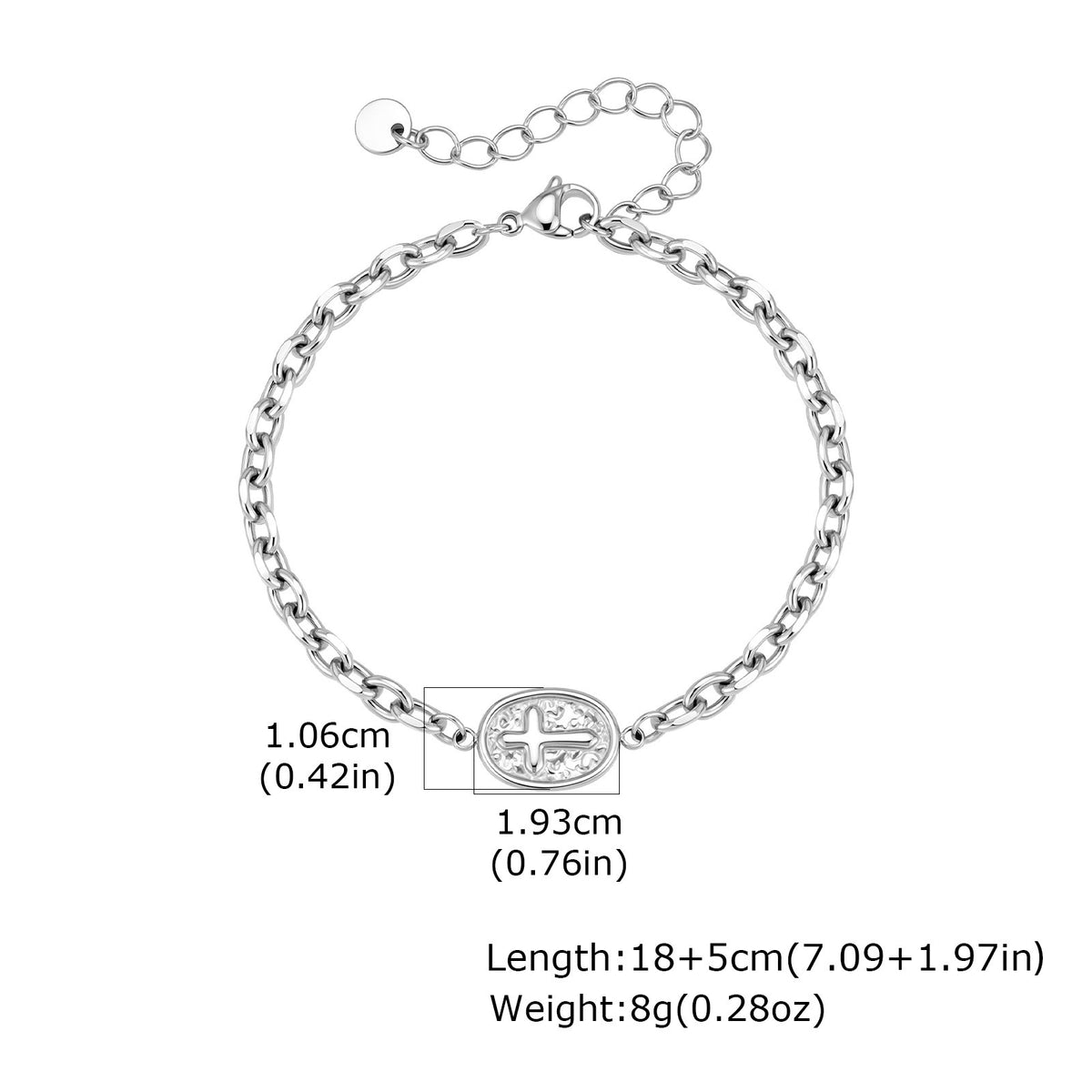 Cross Stainless Steel Bracelet