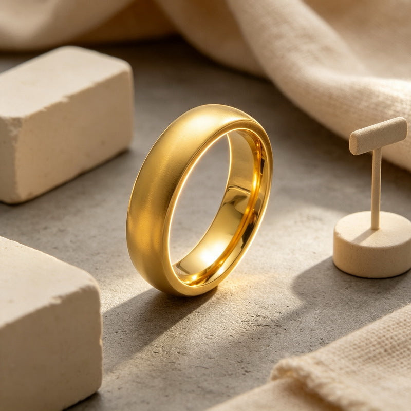 Inner Ring Polished Outer Arc Brushed Ring Multi-Specification Plain Ring Loach Back Ring