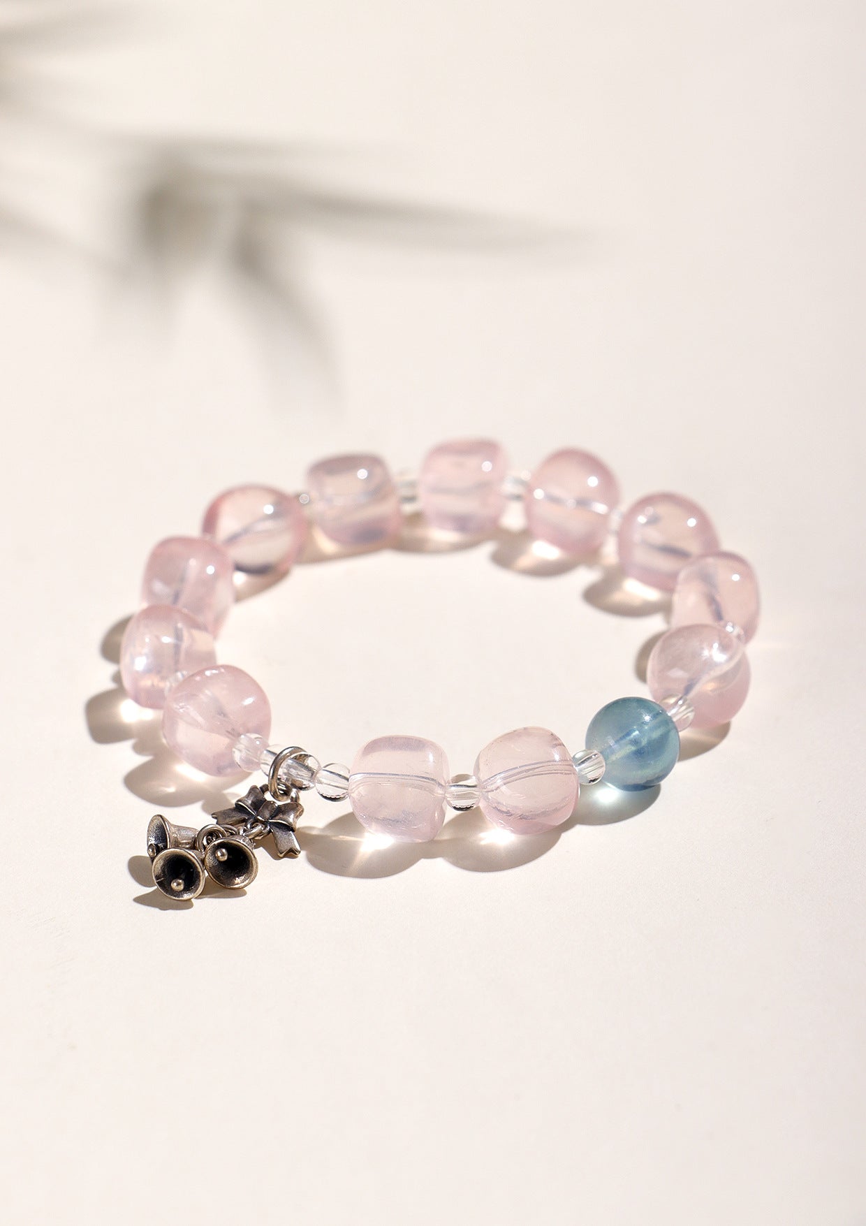 Planderful Fortune's Favor Bracelet – Elegant Pink Crystal and Aquamarine Design