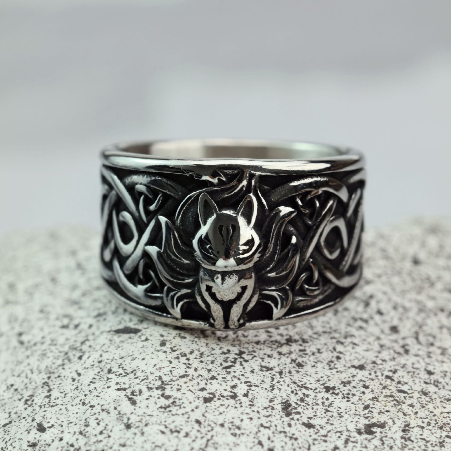 Cross-Border New Products Nine-Tailed Fox Men's Ring