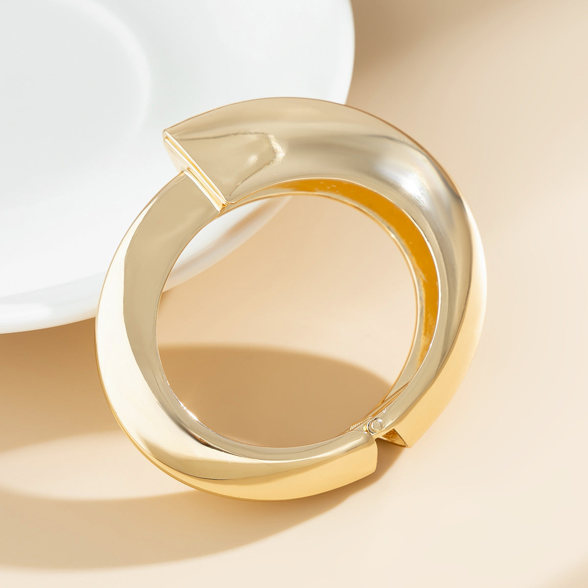 Geometric Bracelet Planderful Vienna Verve For Modern Women Smooth Opening Wide Edge Statement Jewelry