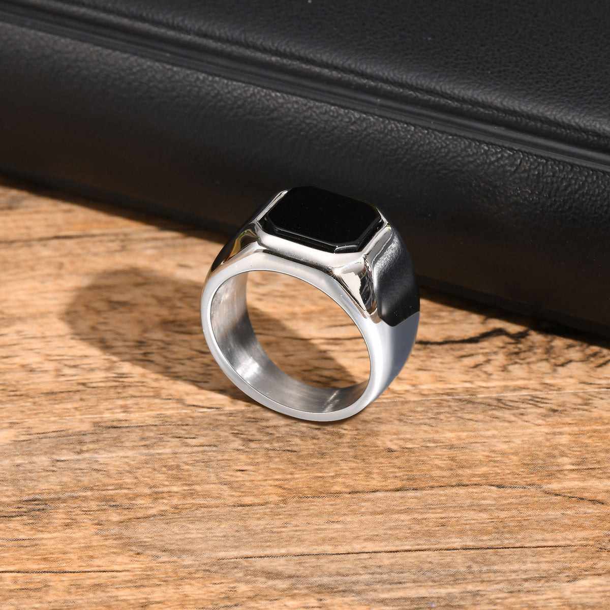 Stainless Steel Hip Hop Zircon Tiger's Eye Ring and Bracelet Men's Turquoise Wear