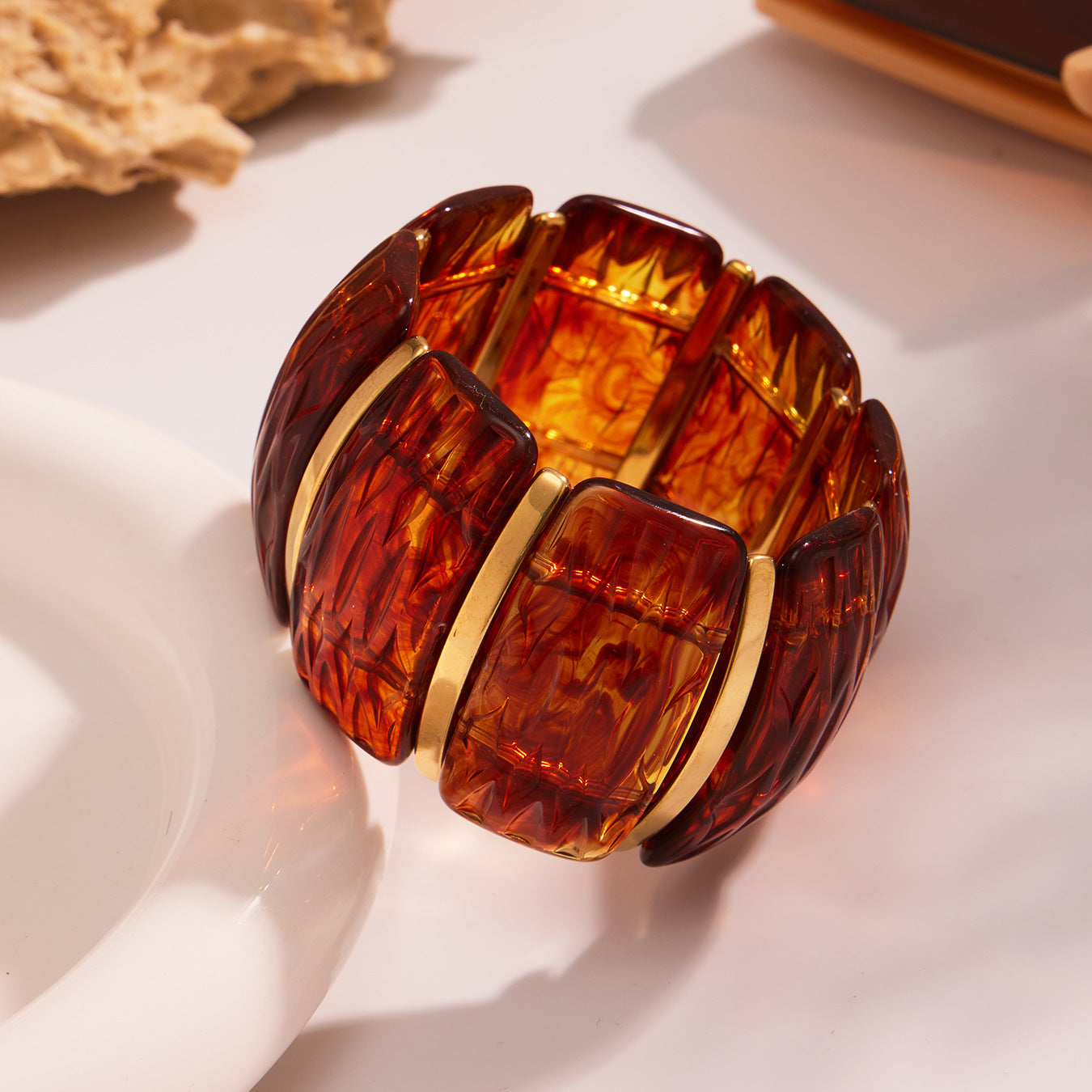 Planderful Resin Elastic Bracelet Eco Multicolor Women