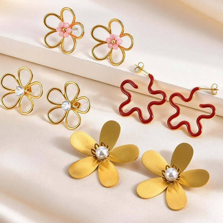 Floral Earrings — Four Distinct Designs