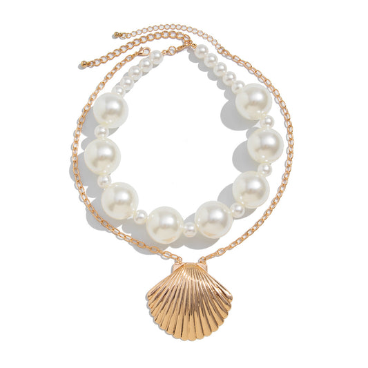 Planderful Vienna Verve Necklace – Retro Exaggerated Baroque Pearl Design