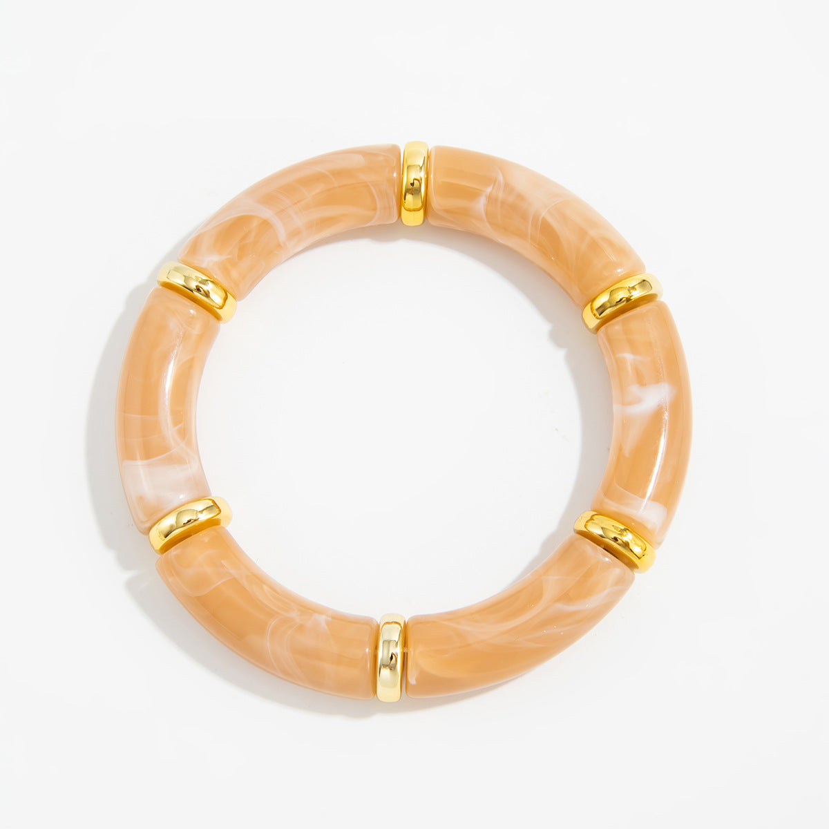 Retro Curved Geometric Splicing Bracelet Bracelet Imitation Pearl Special-Shaped Bracelet