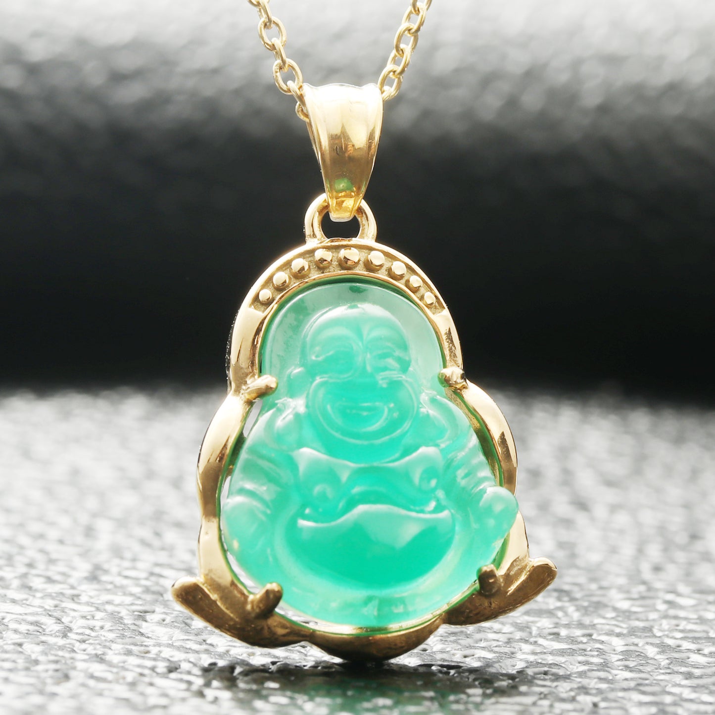 Titanium Steel Maitreya Buddha Pendant - Retro Punk Trendy Stainless Steel Necklace for Girls