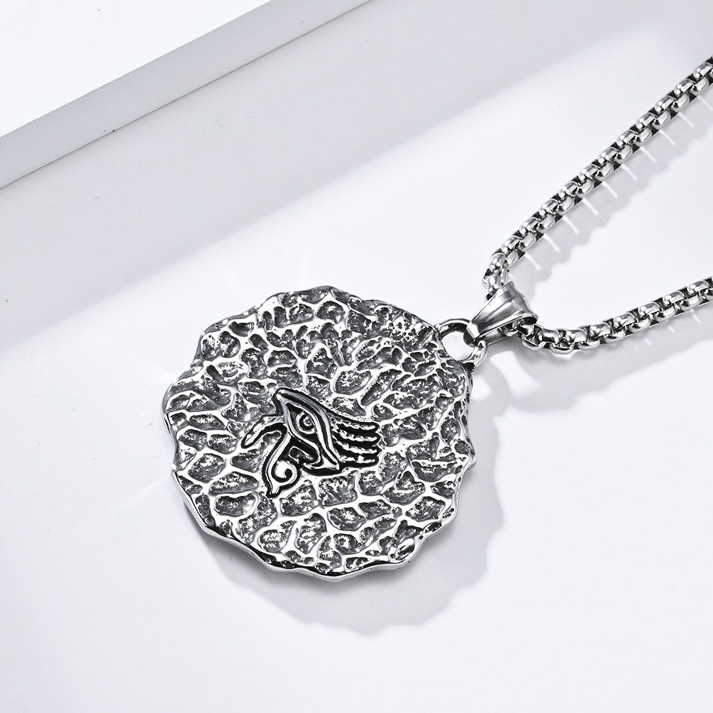 Planderful Personalized Viking Thor Trident Pendant Necklace Stainless Steel For Men Vintage Nordic Design