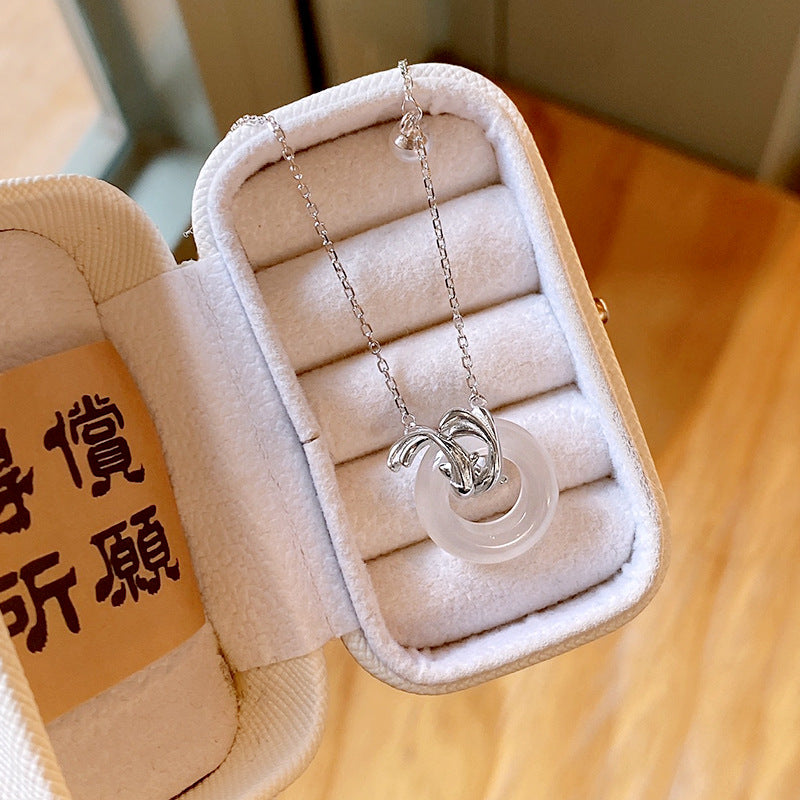 S925 Sterling Silver Koi Necklace Women’s Simple Fish Chain