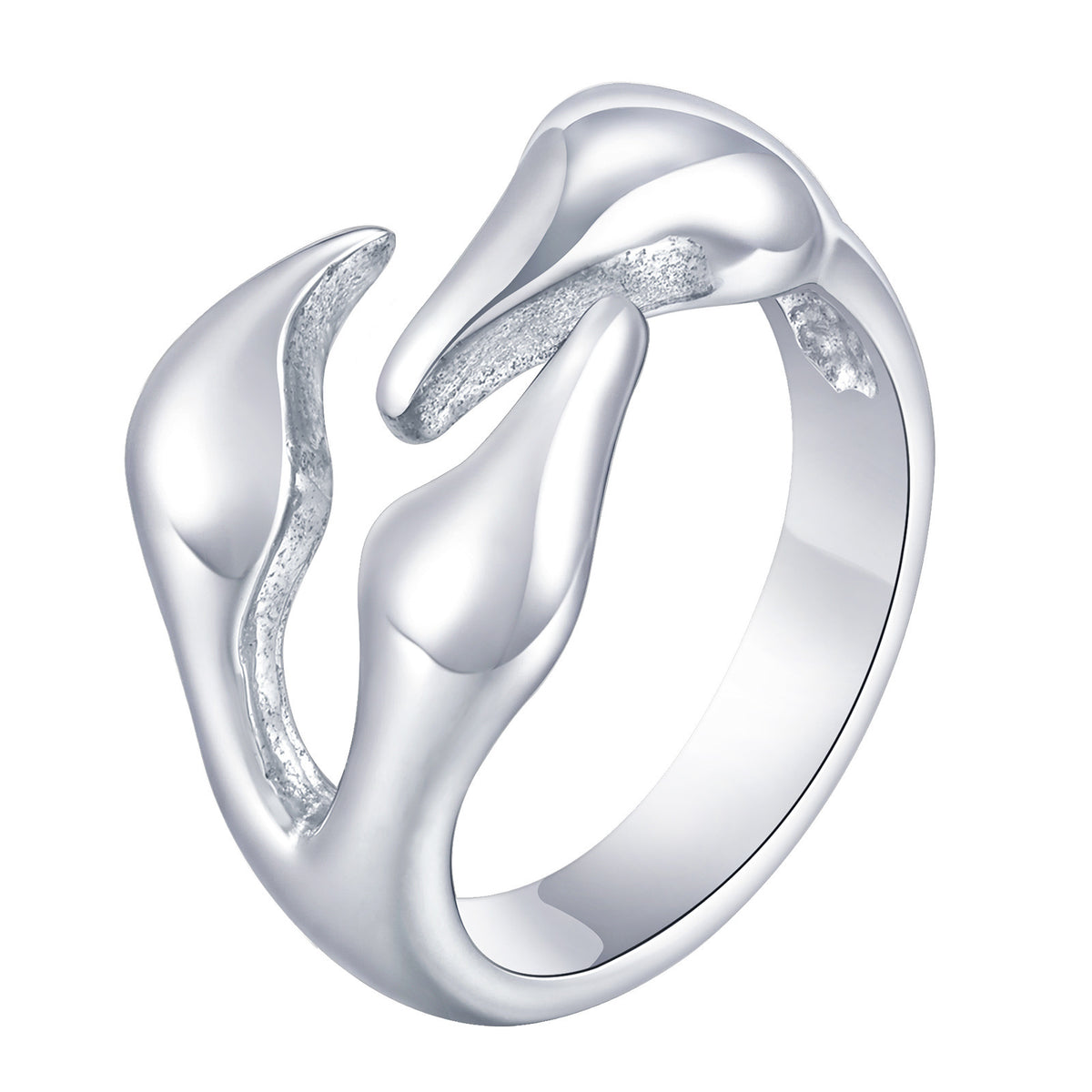 Titanium Steel – Stainless Steel Irregular Geometric Ring – Men's
