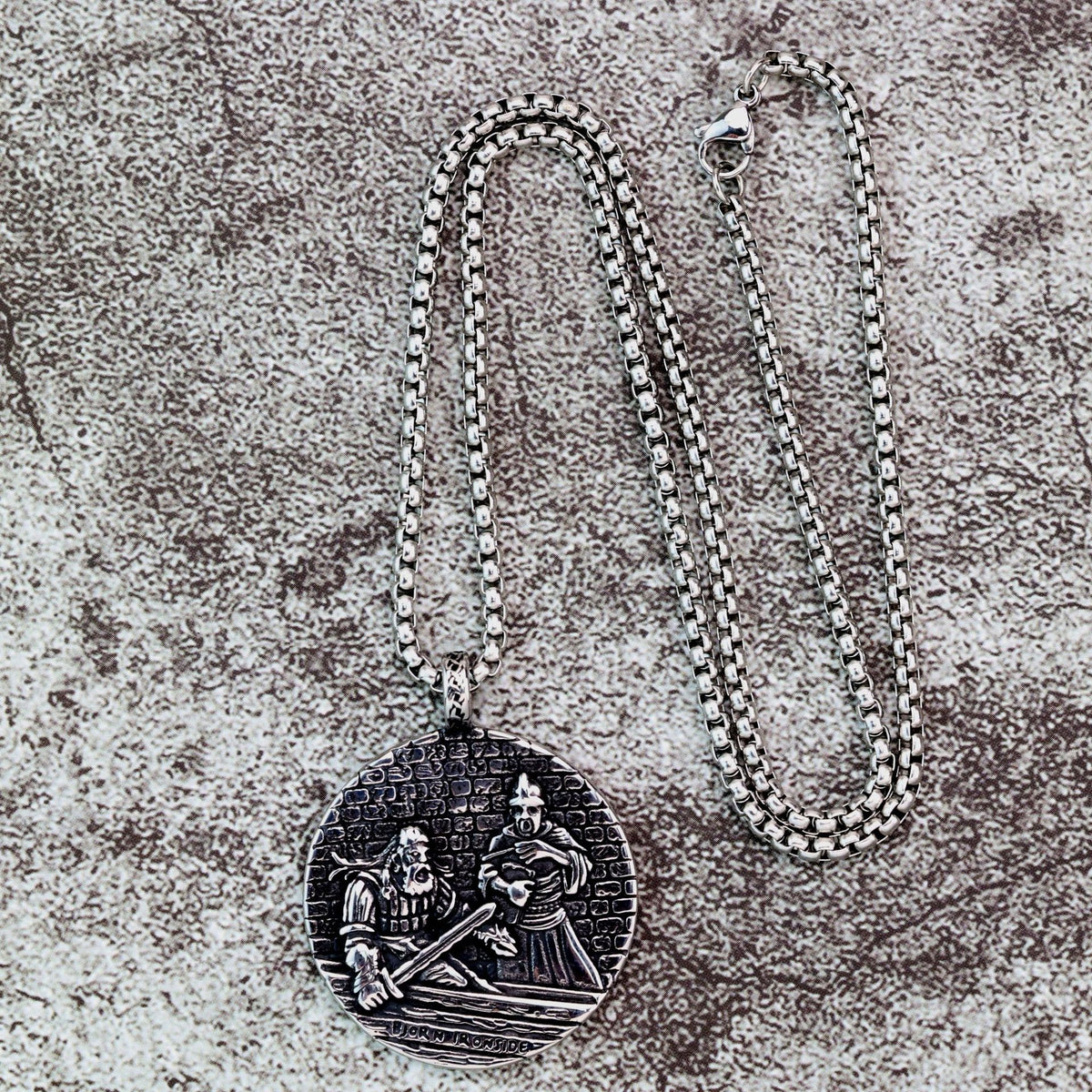 Vintage Viking Stainless Steel Pendant Necklace