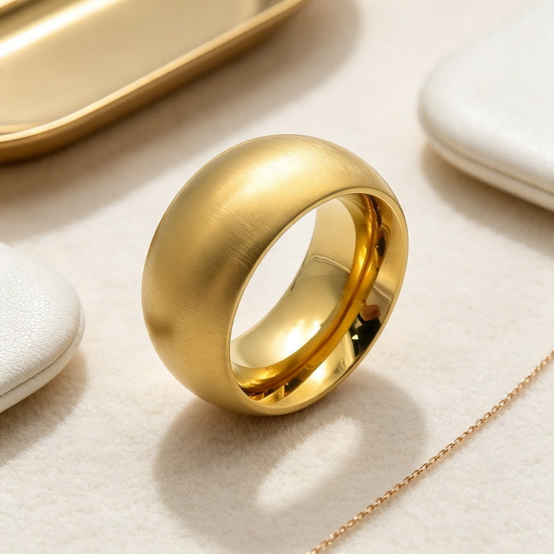 Inner Ring Polished Outer Arc Brushed Ring Multi-Specification Plain Ring Loach Back Ring
