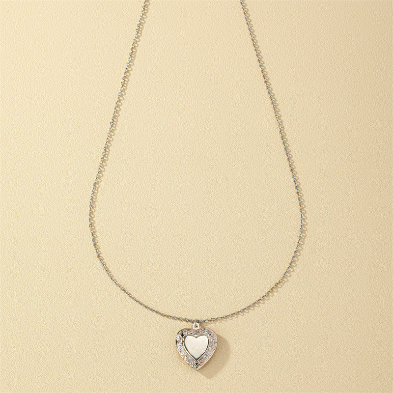 Heartfelt Metal Photo Box Pendant Necklace - Vienna Verve Collection