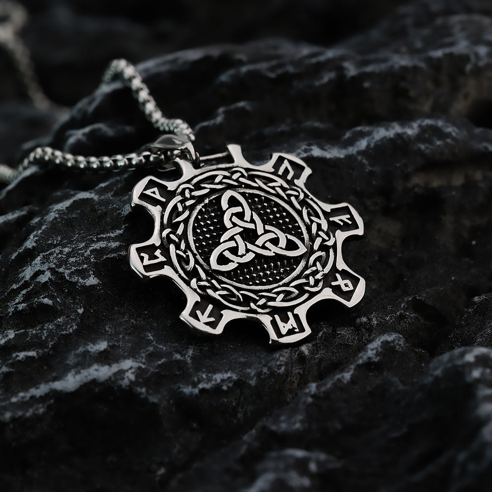 Planderful Viking Rune Pendant For Men Stainless Steel